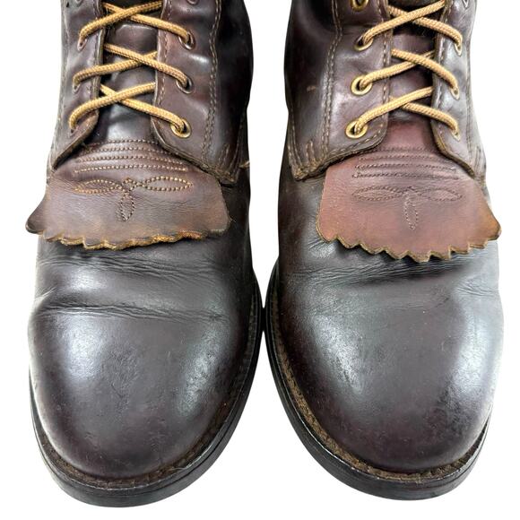 Ariat Heritage Lacer Kilte Roper Boot Men Size 9.5 EE WIDE Brown Leather Packer - Picture 3 of 12